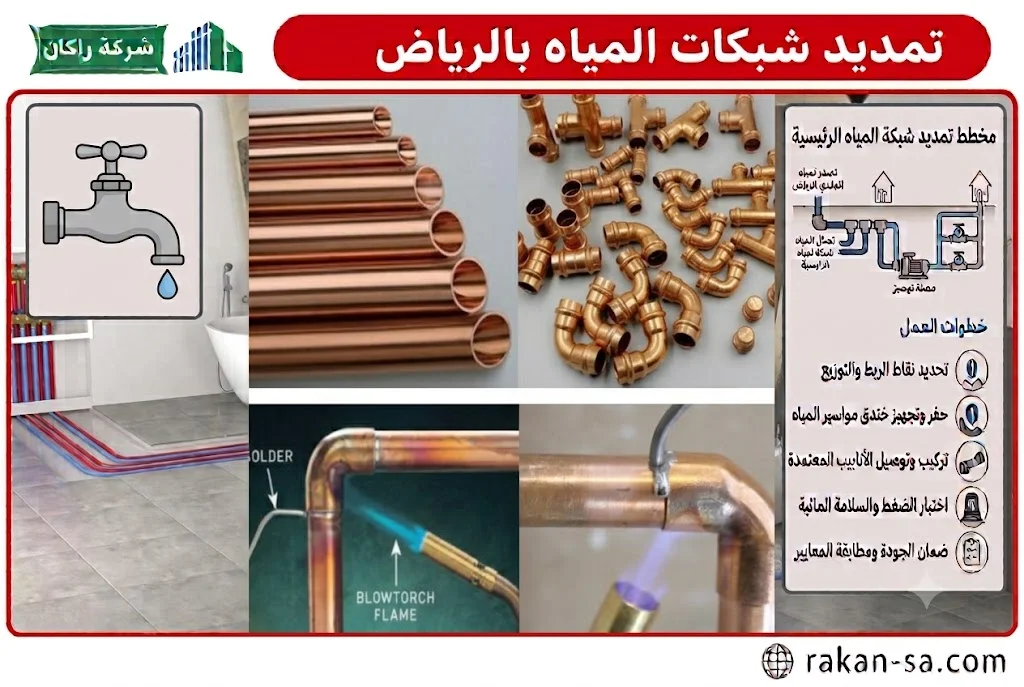 تمديد شبكات المياه بالرياض