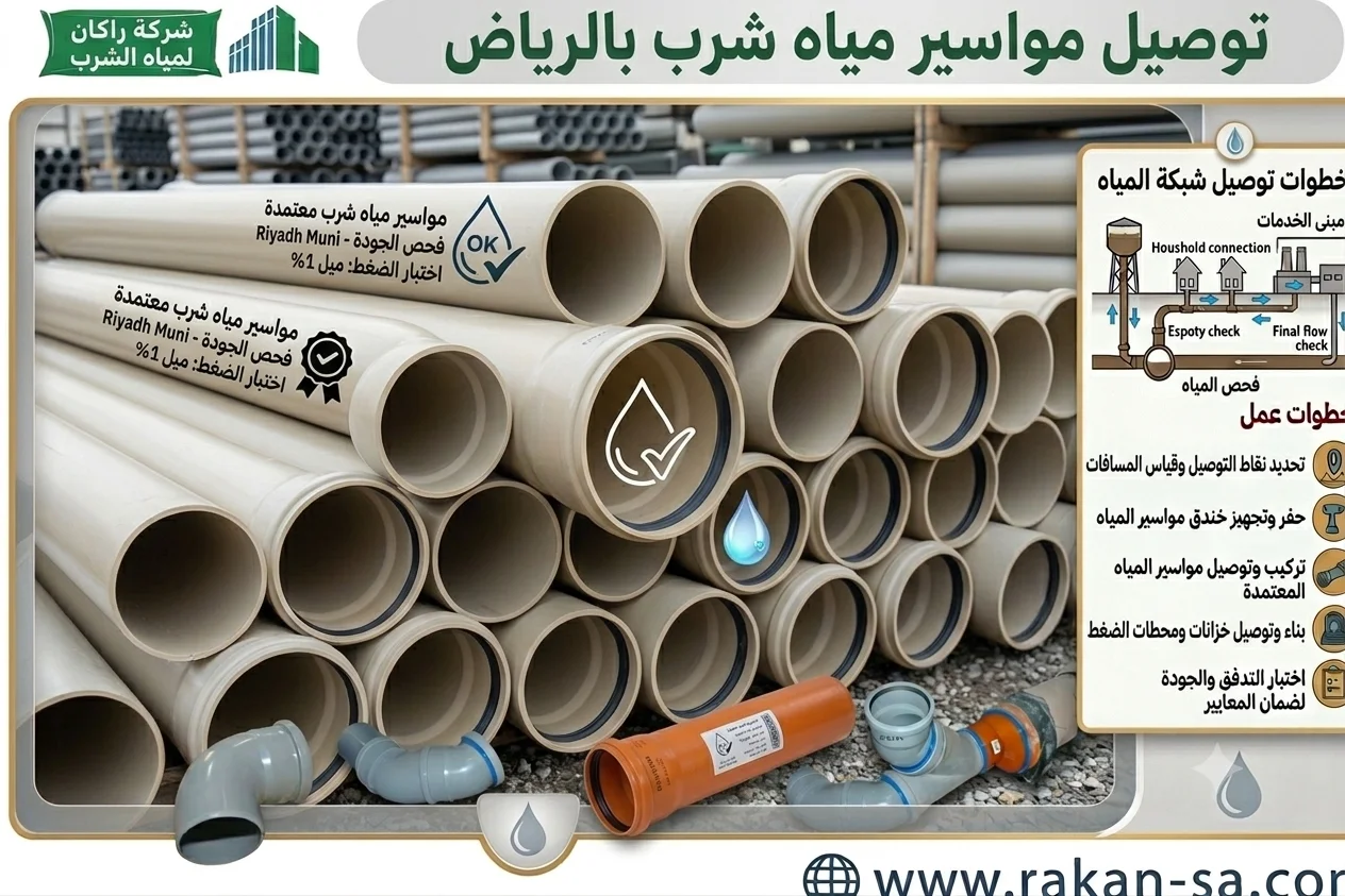 توصيل مواسير مياه الشرب بالرياض